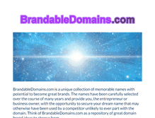 Tablet Screenshot of brandabledomains.com